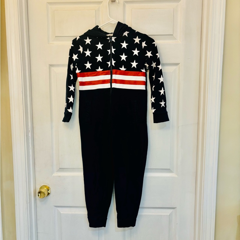 H&M Star Patterned Hooded Jumpsuit/ One Piece